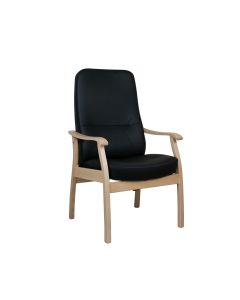 Applaus læder lænestol i sort læder med en unik siddeoplevelse fra Fastrup.