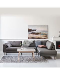 Living Room City hjørnesofa i Soleda læder fra Hjort Knudsen.