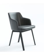 Skovby SM 65 spisebordsstol i sort lakeret eg og læder.