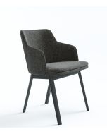 Skovby SM 65 spisebordsstol i sort lakeret eg og stof.