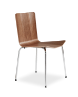 Skovby SM 801 spisebordsstol i valnød med krom ben.