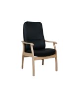 Applaus læder lænestol i sort læder med en unik siddeoplevelse fra Fastrup.