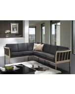 Dorte hjørnesofa i stof.