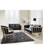 Dorte 3+2 læder sofasæt med stolen Maria.